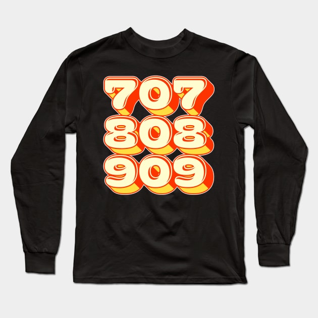 707 808 909 Long Sleeve T-Shirt by DankFutura